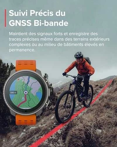 Išmanusis laikrodis Suunto Vertical Titanium Solar Canyon, Titano spalvos korpusas su oranžinės spalvos dirželiu
