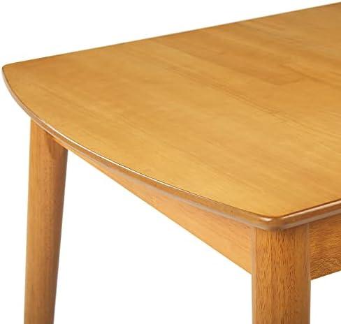 Beliani Išskleidžiamas valgomojo stalas TOMS šviesiai rudas 100/130 cm 80 cm