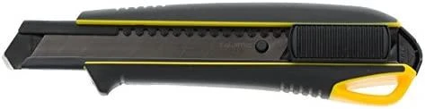 Tajima gumuotas peilis laužomomis 18mm juodosiomis geležtėmis ir automatiniu fiksatoriumi