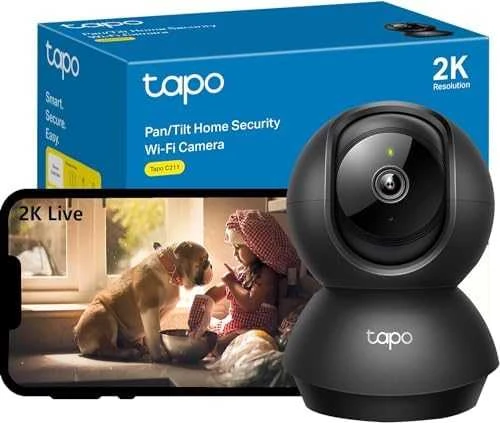 TP-LINK | Namų apsaugos Wi-Fi kamera su pasukama/pakreipiama funkcija | Tapo C211 | PTZ | 3 MP | 3,83 mm | H.264 | Micro SD, maks. 512 GB
