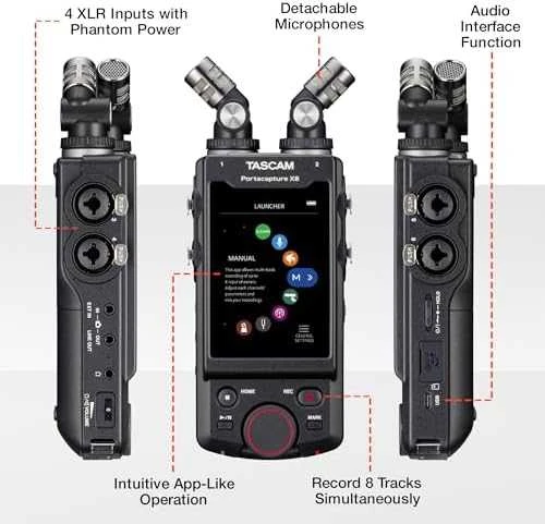 Tascam Portacapture X8 Nešiojamasis garso įrašymo įrenginys