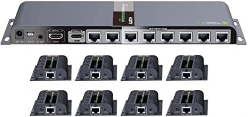 Techly 028207 plėstuvo skirstytuvas HDMI 1x8 1080p 60Hz po skrętce Cat6, iki 40m