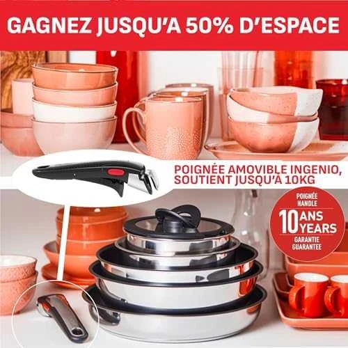 Puodų ir keptuvių rinkinys Tefal Ingenio Emotion, 20 dalių (L897SJ04)