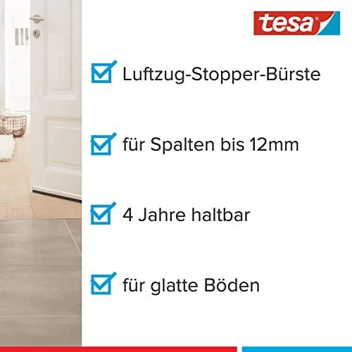 TESA USZCZELKA SZCZOTKOWA POD DRZWI 1m x 37mm BRĄZ