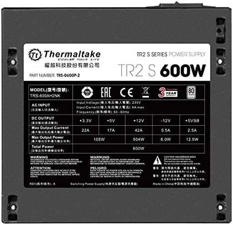 Maitinimo blokas Thermaltake TR2 S, 600W
