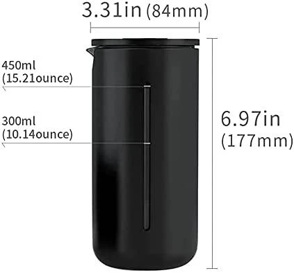 Kavamalė Prancūziškas presas TIMEMORE Mažas U formos, 450 ml