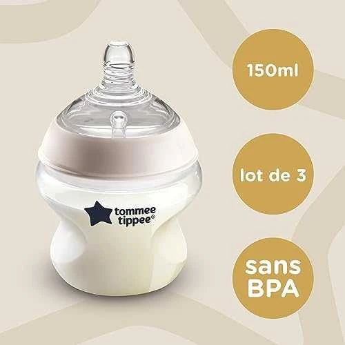 Tommee Tippee TOMMEE TIPPE Natural Start buteliukas CLOSER TO NATURE, su sterilizavimo funkcija 150 ml, 3 vnt., 42271820
