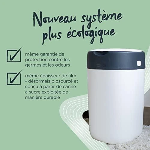 TOMMEE TIPPEE SANGENIC TWIST AND CLICK ADVANCED SAUSKELNIŲ KONTEINERIO IR 6 VNT. KASEČIŲ RINKINYS, Baltas