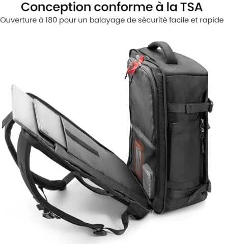 Travel Nešiojamas kompiuteris Backpack Tomtoc Navigator-T66 17"/40L (juodas)