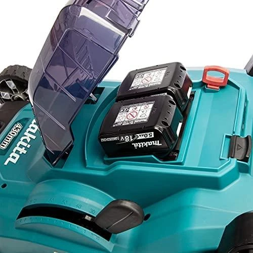 Makita Akumuliatorinė vejapjovė DLM432CT2 2x18V 2x5,0Ah 43cm