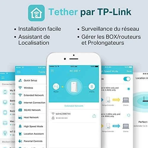 Belaidžio Wi-Fi ryšio stiprintuvas TP-Link RE200
