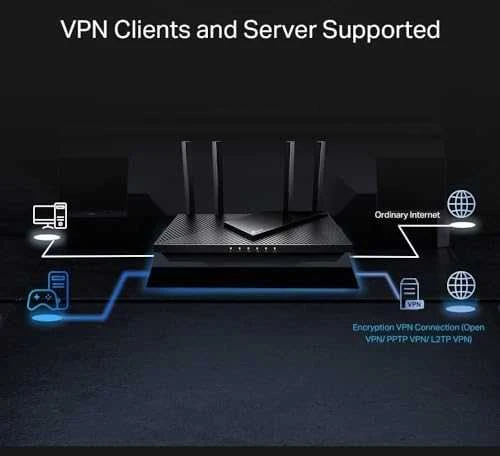 TP-LINK Dviejų juostų Wi-Fi 6 Maršrutizatorius Archer AX55 AX3000, 802.11ax, 10/100/1000 Mbit/s, Ethernet LAN (RJ-45) 4 jungtys