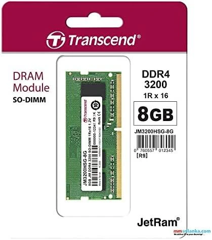 Transcend 8GB DDR4 SO-DIMM atmintis pakuotėje