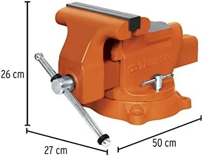 Šaltkalvio spaustuvai, HEAVY DUTY 200mm 30kg. 360° pasukamas. Truper®