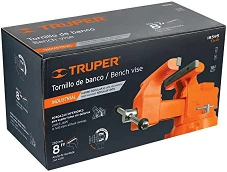Šaltkalvio spaustuvai, HEAVY DUTY 200mm 30kg. 360° pasukamas. Truper®