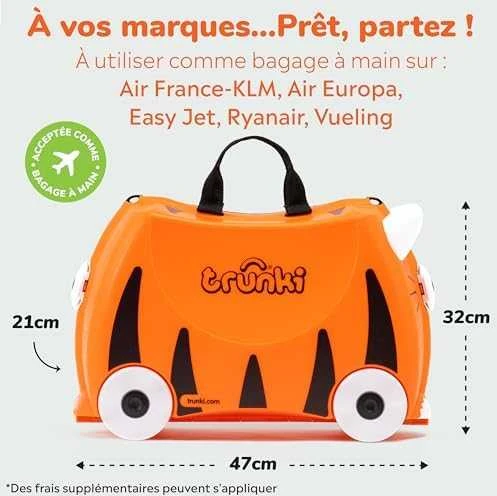 Trunki kelioninis lagaminas su ratukais vaikams | Tigriukas Tipu