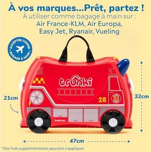 Trunki kelioninis lagaminas su ratukais vaikams | Gaisrinis automobilis Frank