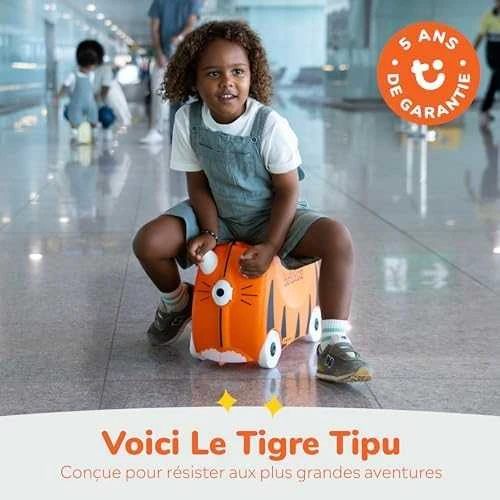 Trunki kelioninis lagaminas su ratukais vaikams | Tigriukas Tipu