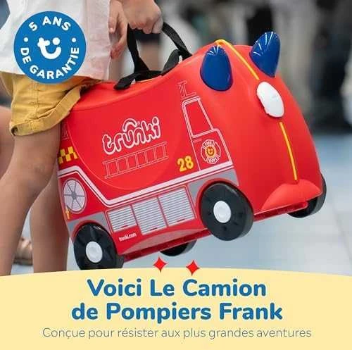 Trunki kelioninis lagaminas su ratukais vaikams | Gaisrinis automobilis Frank