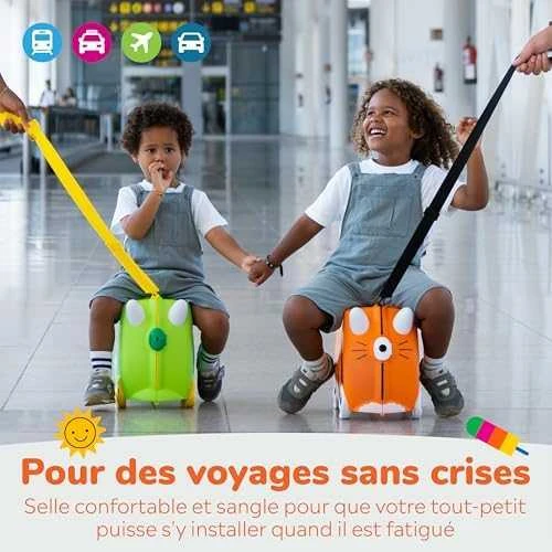 Trunki kelioninis lagaminas su ratukais vaikams | Tigriukas Tipu