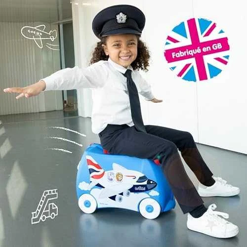 Vaikiškas lagaminas Trunki Percy Police Car, 18 l / 21x46x31 cm