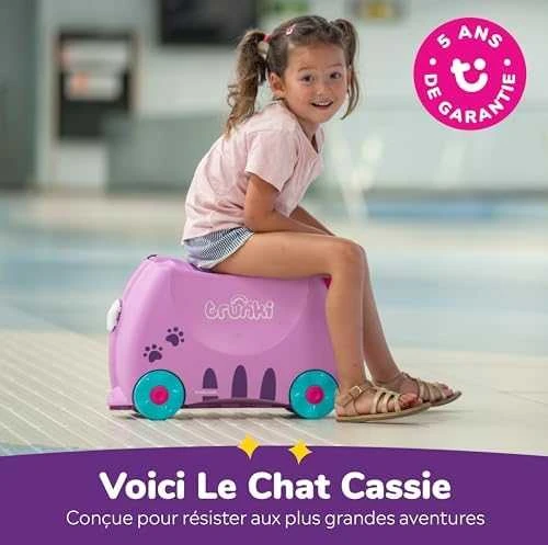 Trunki kelioninis lagaminas su ratukais vaikams | Kačiukas Cassie