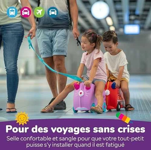 Trunki kelioninis lagaminas su ratukais vaikams | Kačiukas Cassie