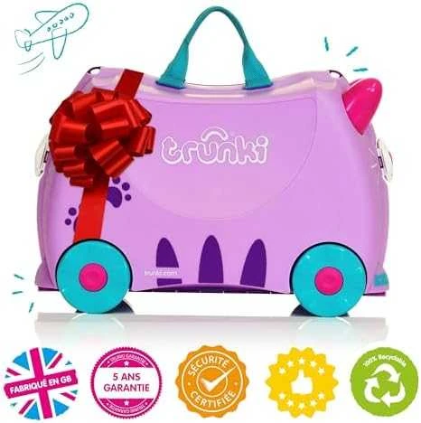 Trunki kelioninis lagaminas su ratukais vaikams | Kačiukas Cassie