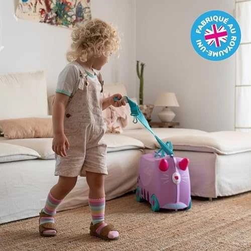 Trunki kelioninis lagaminas su ratukais vaikams | Kačiukas Cassie
