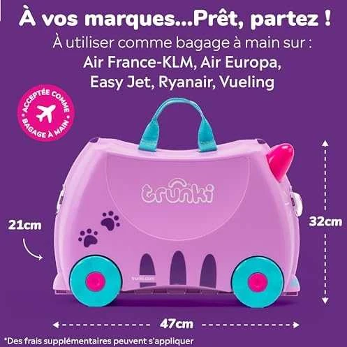 Trunki kelioninis lagaminas su ratukais vaikams | Kačiukas Cassie