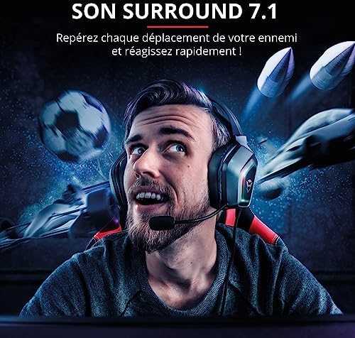 Žaidimų ausinės Trust GXT 450 Blizz RGB 7.1 Surround, 23191