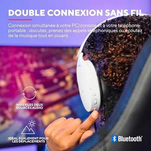 Trust GXT 491W FAYZO Ausinės su laidu & Belaidės su lankeliu ant galvos Gaming USB Type-C Bluetooth Juodas, Baltas