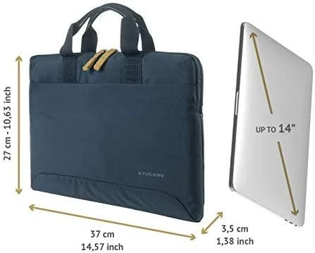 Tucano Smilza Super Slim Bag do macbook Pro 14” Air 15” Pro 13" notebook 14”-13” tamsiai mėlyna
