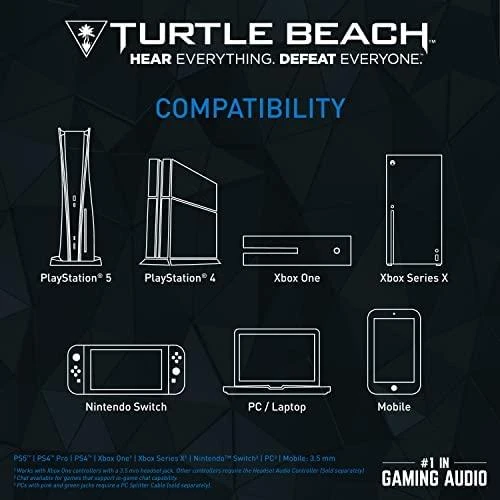 Žaidimų ausinės Turtle Beach Recon 70, skirta PS4, Juoda-mėlyna
