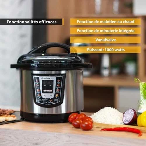 Daugiafunkcinis puodas First 1000W electric pressure cooker 6L