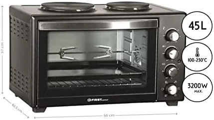 Elektrinė krosnelė First Austria Mini orkaitė su kaitvietėmis | 45L (FA-5045-4)