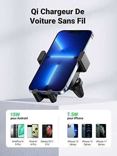 Automobilinis laikiklis-įkroviklis Ugreen CD256 15W juodas