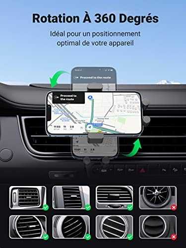 Automobilinis laikiklis-įkroviklis Ugreen CD256 15W juodas