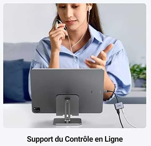 UGREEN CM231 garso adapteris USB-C prie mini lizdo 3.5 mm (pilka)