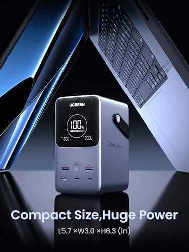 LiPo išorinis akumuliatorius (Powerbank) 48000mAh 300W 3xUSB-C, 2xUSB PB770 UGREEN