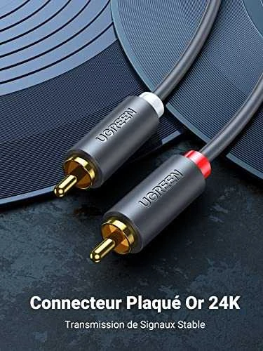 UGREEN 2RCA Cinch - 2RCA Cinch kabelis 5m