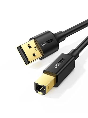 UGREEN US135 USB 2.0 AB spausdintuvo kabelis 5m - Juodas