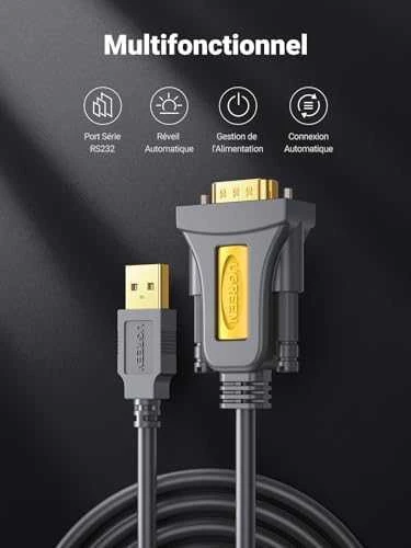 UGREEN USB į RS232 nuoseklusis kabelis USB serijinis DB9