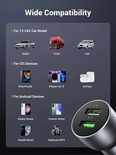 Automobilinis įkroviklis Ugreen CD213,  2 x USB-A, 36W