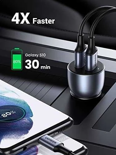 Automobilinis įkroviklis Ugreen CD213,  2 x USB-A, 36W