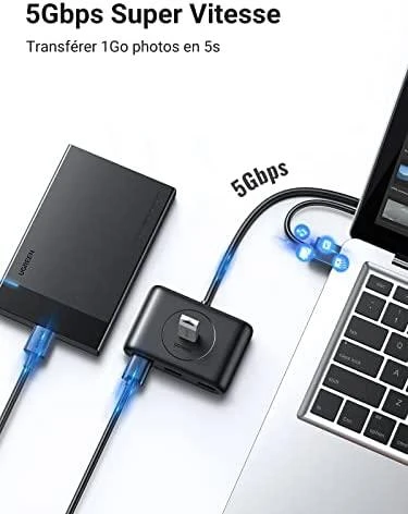 HUB USB Ugreen CR113 4x USB-A 3.0 (UGR601BLK)