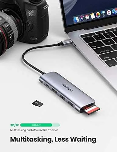 Šakotuvas Ugreen CM195 6-in-1 USB-C