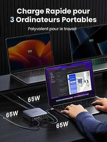 UGREEN 2USB-A+4USB-C 200W Desktop greitasis įkroviklis, pilkas