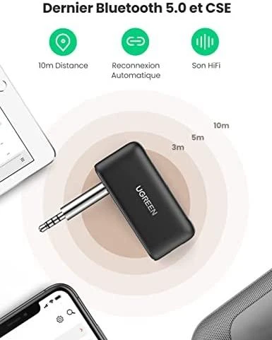 Ugreen 3,5 mm Bluetooth 5.0 automobilinis adapteris