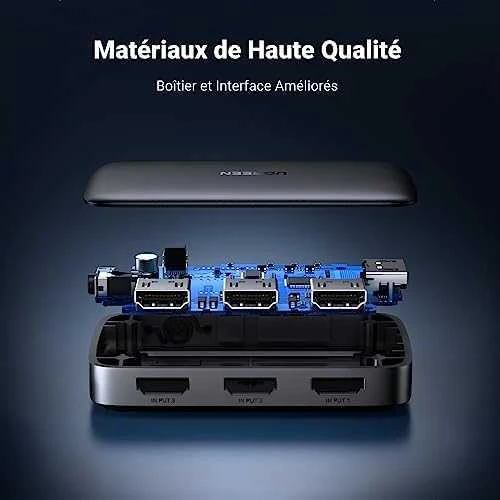 UGREEN šakotuvas CM332 3in1 HDMI 1.4 4K 30 Hz - Juodas